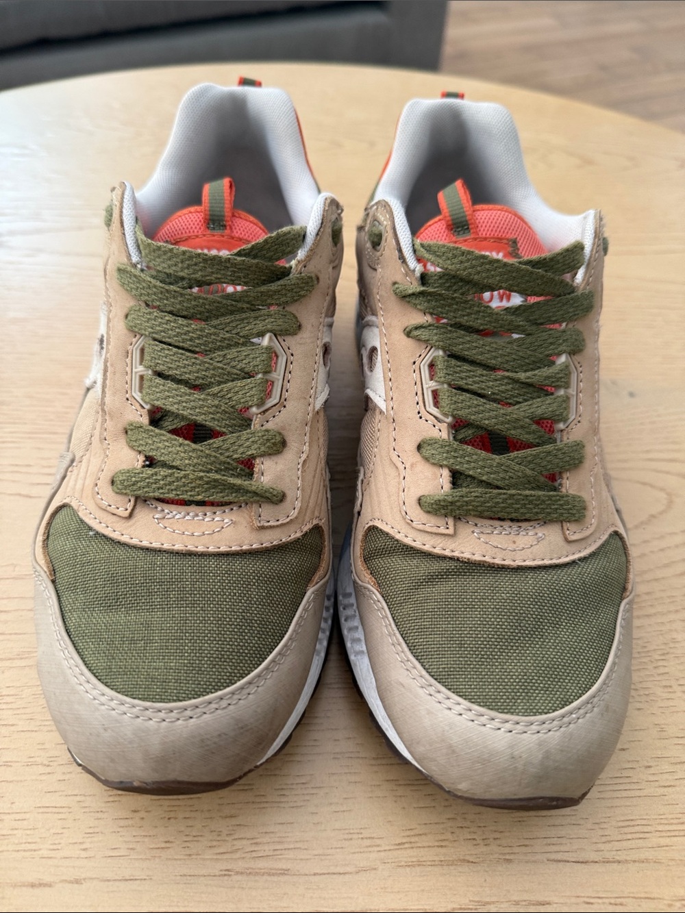 Saucony Shadow 5000 Outdoor Olive Tan Orange Sneakers S 9.5